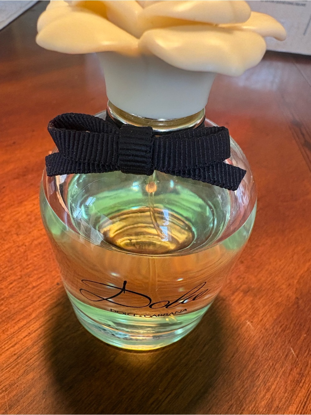 Perfume Dolce & Gabbana perfume bottle — Yellow, Cream & Black accents